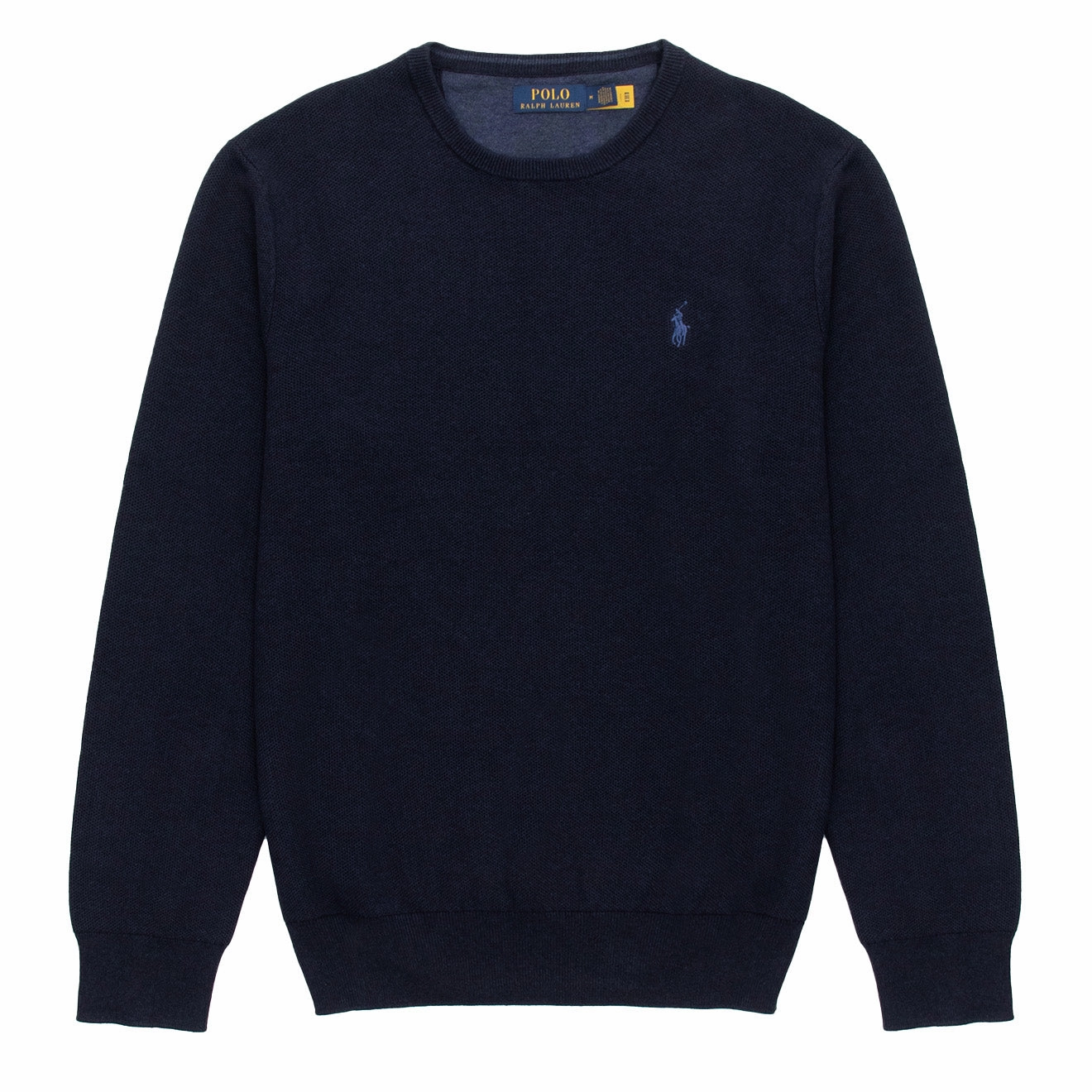 Polo Ralph Lauren Cotton Crewneck Jumper Navy Heather mens sweaters cheap