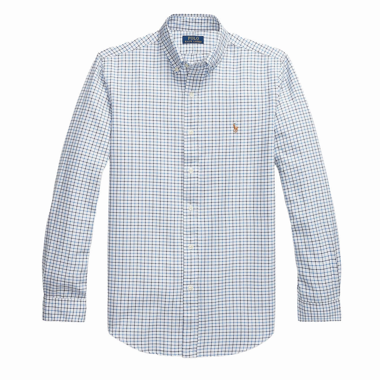 Polo Ralph Lauren Custom Fit Check Shirt White / Blue Multi mens tank tops best deals