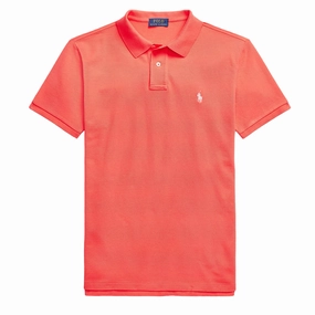 Polo Ralph Lauren Custom Slim Fit Classic Polo Pale Red mens t-shirts outlet
