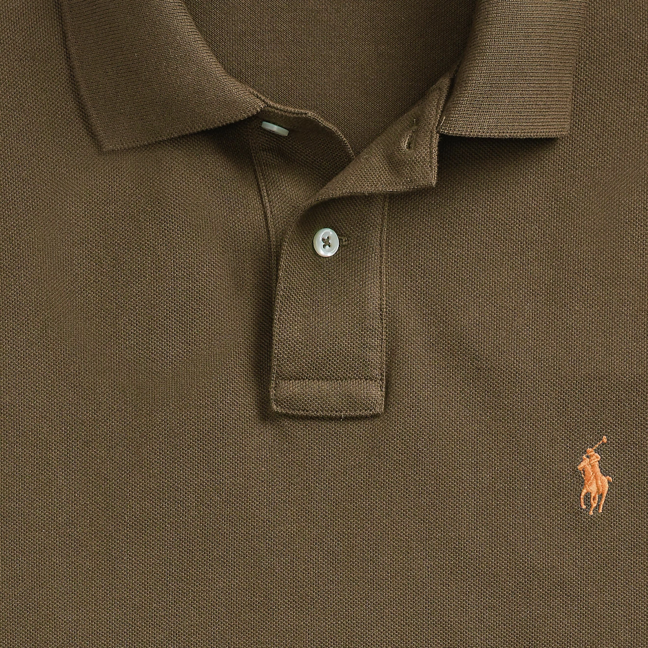 Polo Ralph Lauren Custom Slim Fit Mesh Polo Canopy Olive