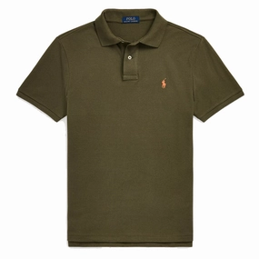 Polo Ralph Lauren Custom Slim Fit Mesh Polo Canopy Olive mens t-shirts outlet