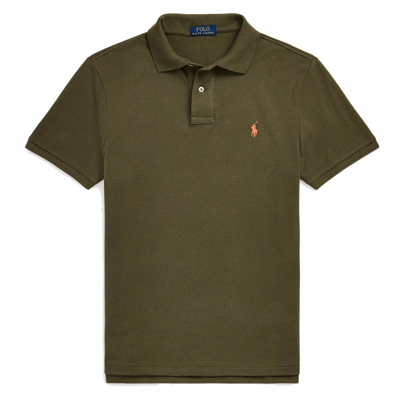 Polo Ralph Lauren Custom Slim Fit Mesh Polo Canopy Olive mens t-shirts outlet