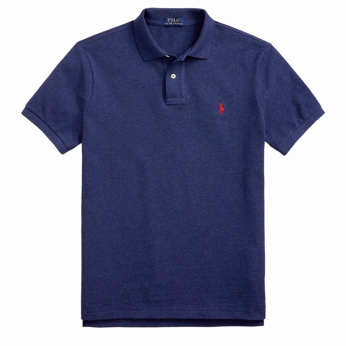 Polo Ralph Lauren Custom Slim Fit Mesh Polo Shirt Spring Navy Heather mens t-shirts outlet