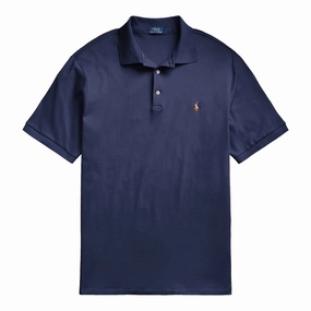 Polo Ralph Lauren Custom Slim Fit Soft Touch Polo Shirt Spring Navy mens t-shirts outlet