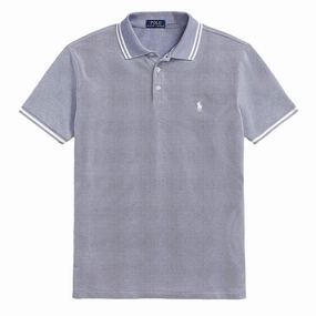 Polo Ralph Lauren Custom Slim Fit Stretch Mesh Polo Shirt Old Royal / White mens t-shirts outlet
