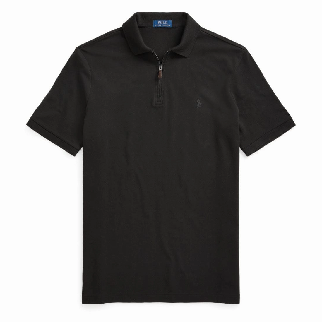 Polo Ralph Lauren Custom Slim Fit Zip Neck Polo Shirt Black mens t-shirts outlet