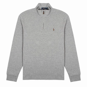 Polo Ralph Lauren Estate Rib Cotton Pullover Sweat Andover Heather mens long sleeves cheap