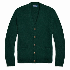 Polo Ralph Lauren Knit Cardigan Vacation Green Heather mens sweaters cheap