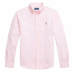 Polo Ralph Lauren Knit Oxford Shirt Garden Pink mens tank tops best deals