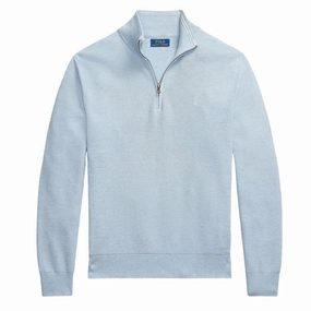 Polo Ralph Lauren Long Sleeve Pullover Standard Blue Hyacinth Heather mens sweaters cheap