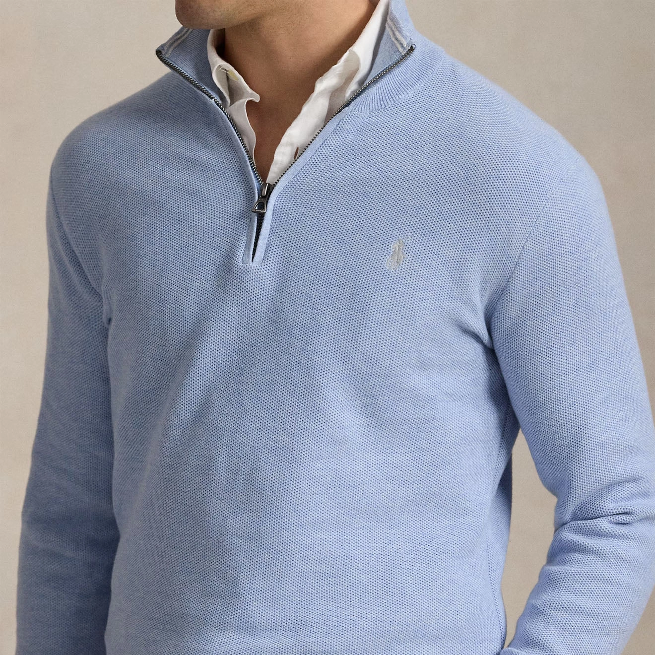 Polo Ralph Lauren Long Sleeve Pullover Standard Blue Hyacinth Heather