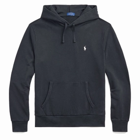 Polo Ralph Lauren Loopback Fleece Hoodie Polo Black mens long sleeves cheap