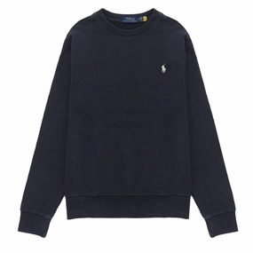 Polo Ralph Lauren Loopback Terry Sweatshirt Faded Black Canvas mens long sleeves cheap