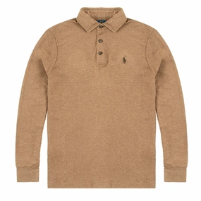 Polo Ralph Lauren Luxury Jersey Polo Shirt Nutmeg Brown Heather mens t-shirts outlet