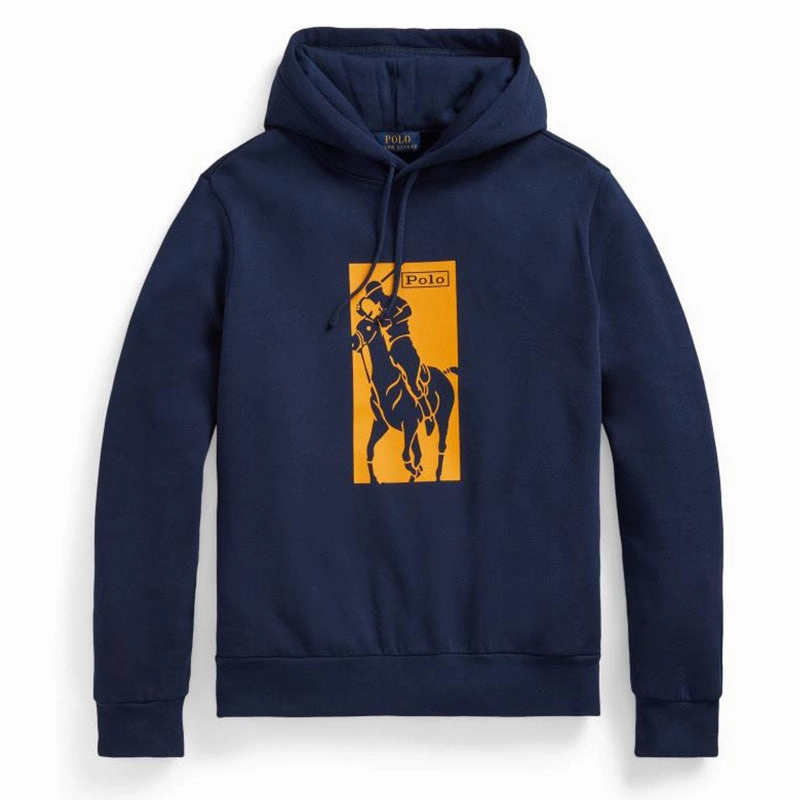 Polo Ralph Lauren Pony Print Hoodie Cruise Navy mens long sleeves cheap