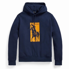 Polo Ralph Lauren Pony Print Hoodie Cruise Navy mens long sleeves cheap