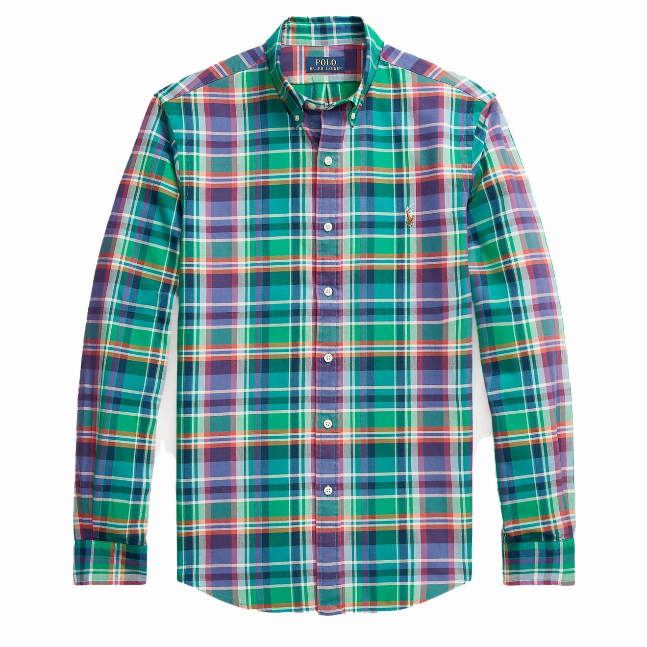 Polo Ralph Lauren Slim Fit Check Shirt Green / Purple Multi mens tank tops best deals