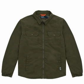 Polo Ralph Lauren Water-Repellent Shirt Jacket Dark Sage mens tank tops best deals
