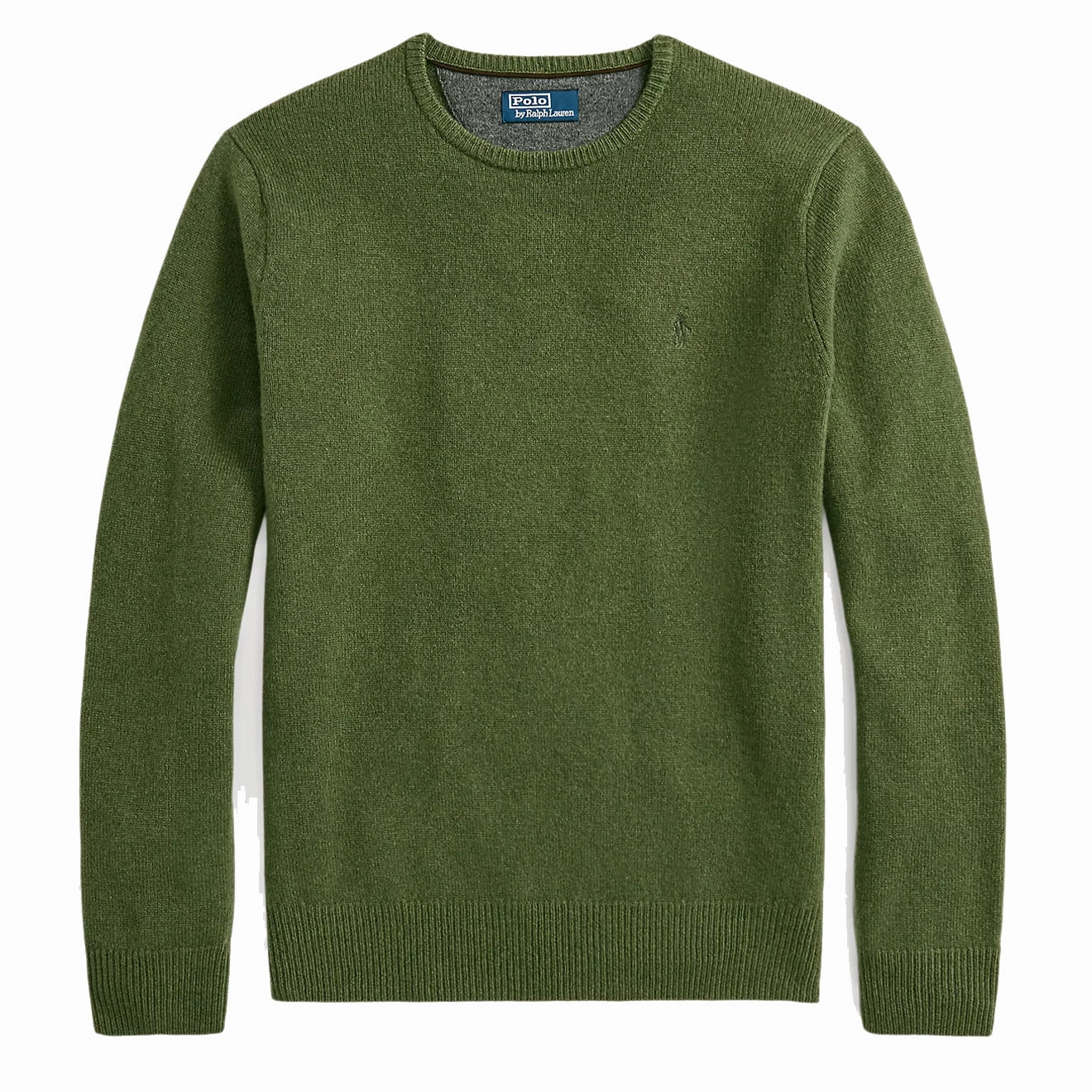 Polo Ralph Lauren Wool Crew Neck Knit Classic Olive Heather mens sweaters cheap