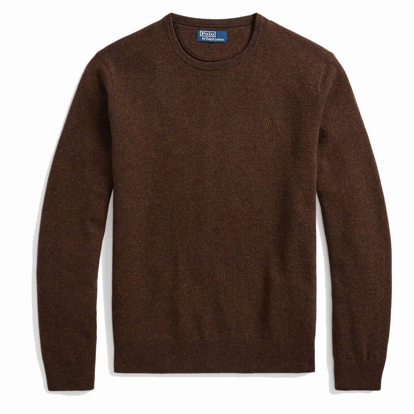 Polo Ralph Lauren Wool Crew Neck Knit Dark Chestnut Heather mens sweaters cheap
