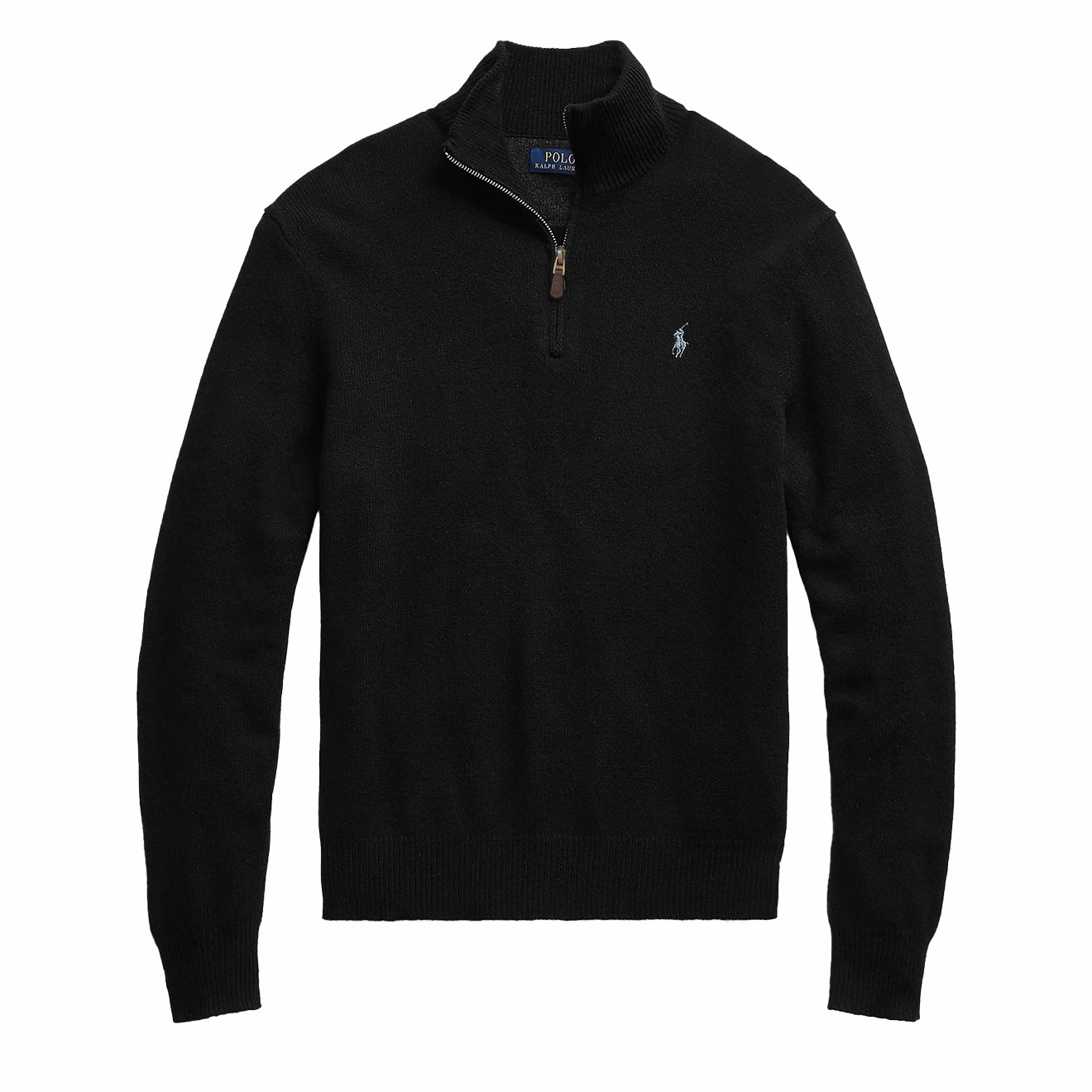 Polo Ralph Lauren Wool Half Zip Pullover Black mens sweaters cheap