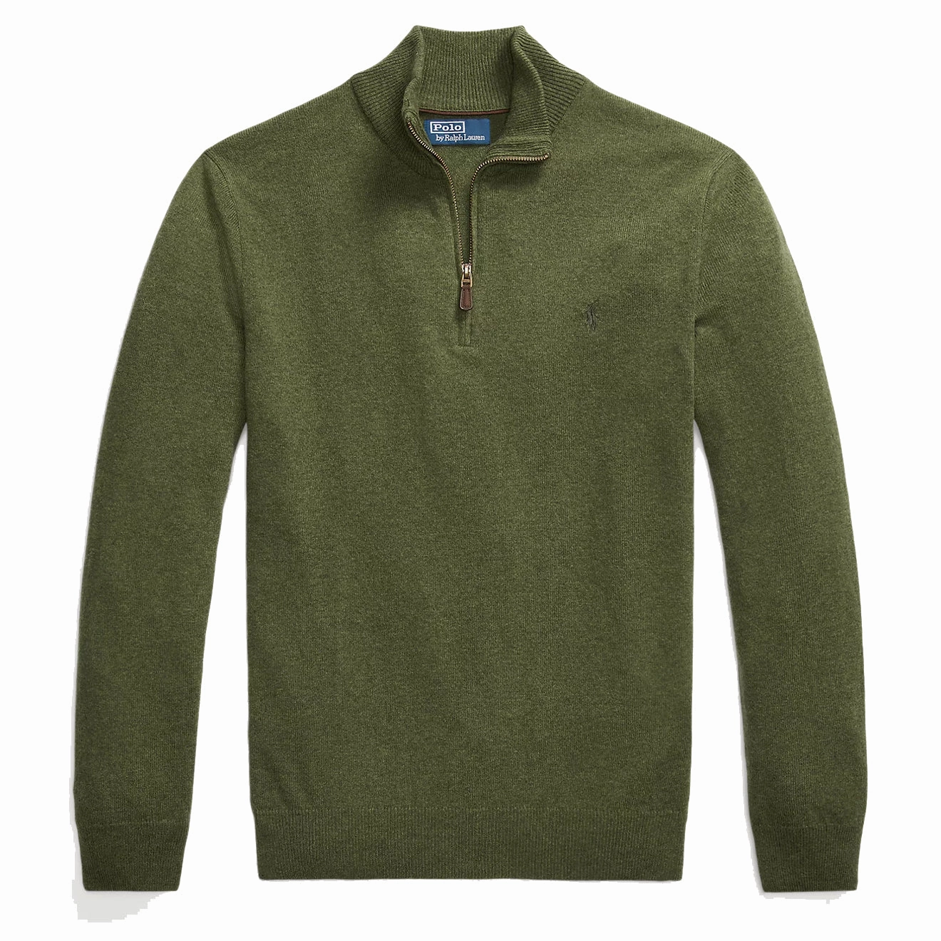 Polo Ralph Lauren Wool Half Zip Pullover Classic Olive Heather mens sweaters cheap
