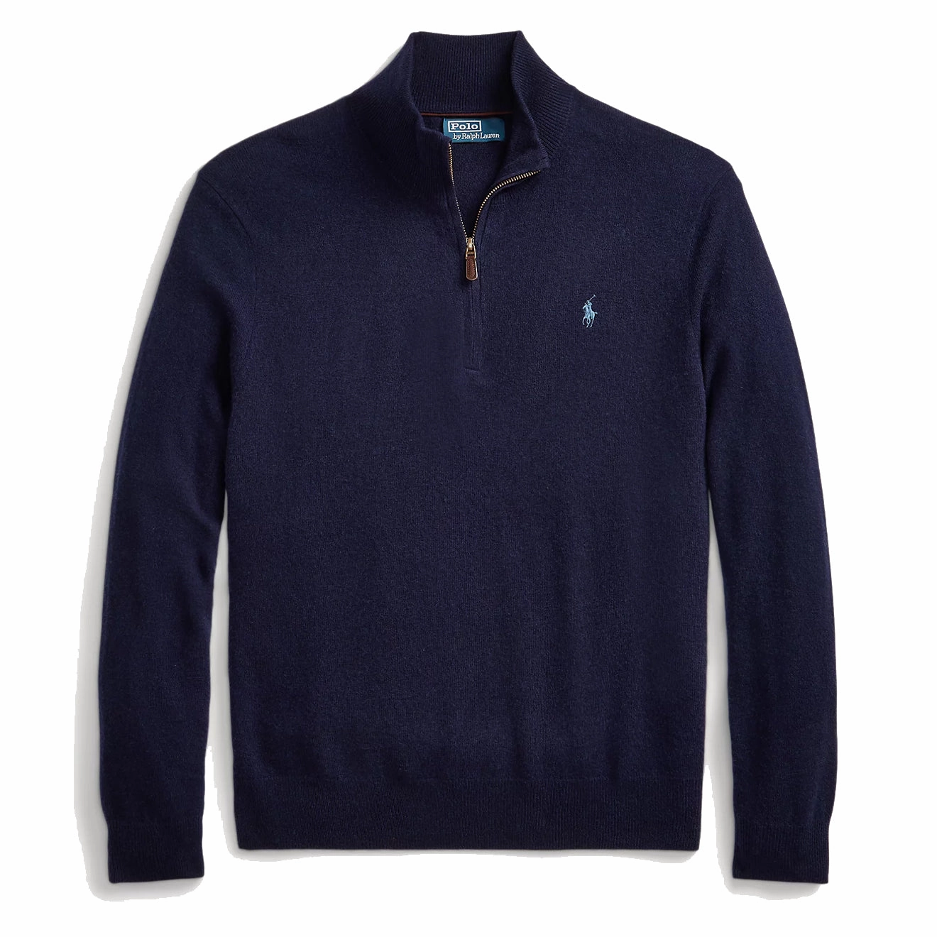 Polo Ralph Lauren Wool Half Zip Pullover Hunter Navy mens sweaters cheap