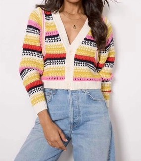 Ponte Cardigan In Multi Tops Womens - lace tops sale