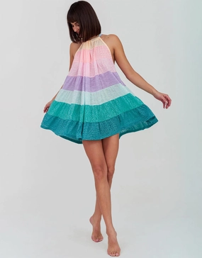 Popsicle Halter Mini Dress - Pastels Swim Womens - bikinis clearance