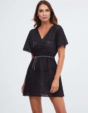 Portofino Mini Dress - Black Swim Womens - swimwear sale