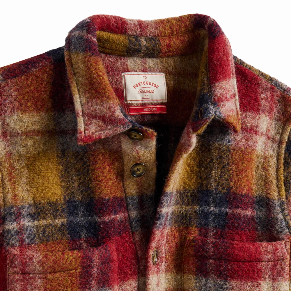 Portuguese Flannel Parker Overshirt Bordeaux