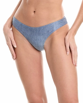 PQ Swim Basic Ruched Full Bikini Bottom Swim Womens - sustainable swimwear