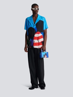 Prince Gyasi Printed Twill Shirt Tops Mens - graphic tees sale