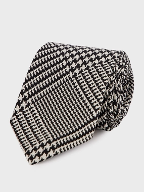 Prince of Wales Check Silk Tie Suits Mens - men's suits outlet