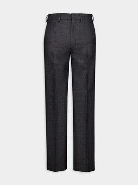 Prince of Wales Check Wool Trousers Suits Mens - men's suits outlet