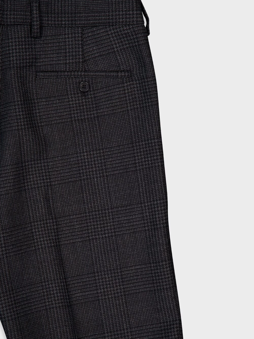 Prince of Wales Check Wool Trousers