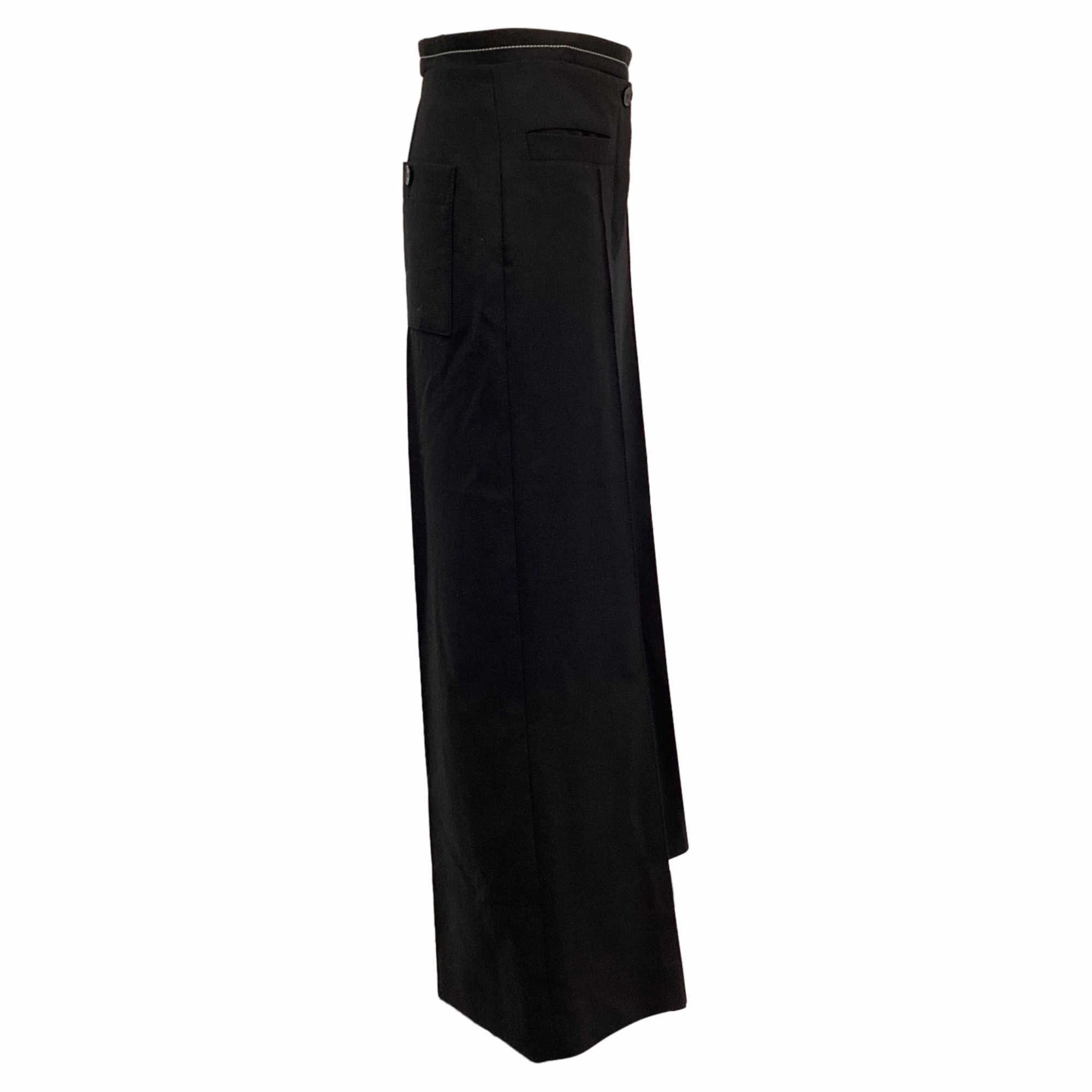 Proenza Schouler High-Rise Straight-Leg Trousers in Black Wool