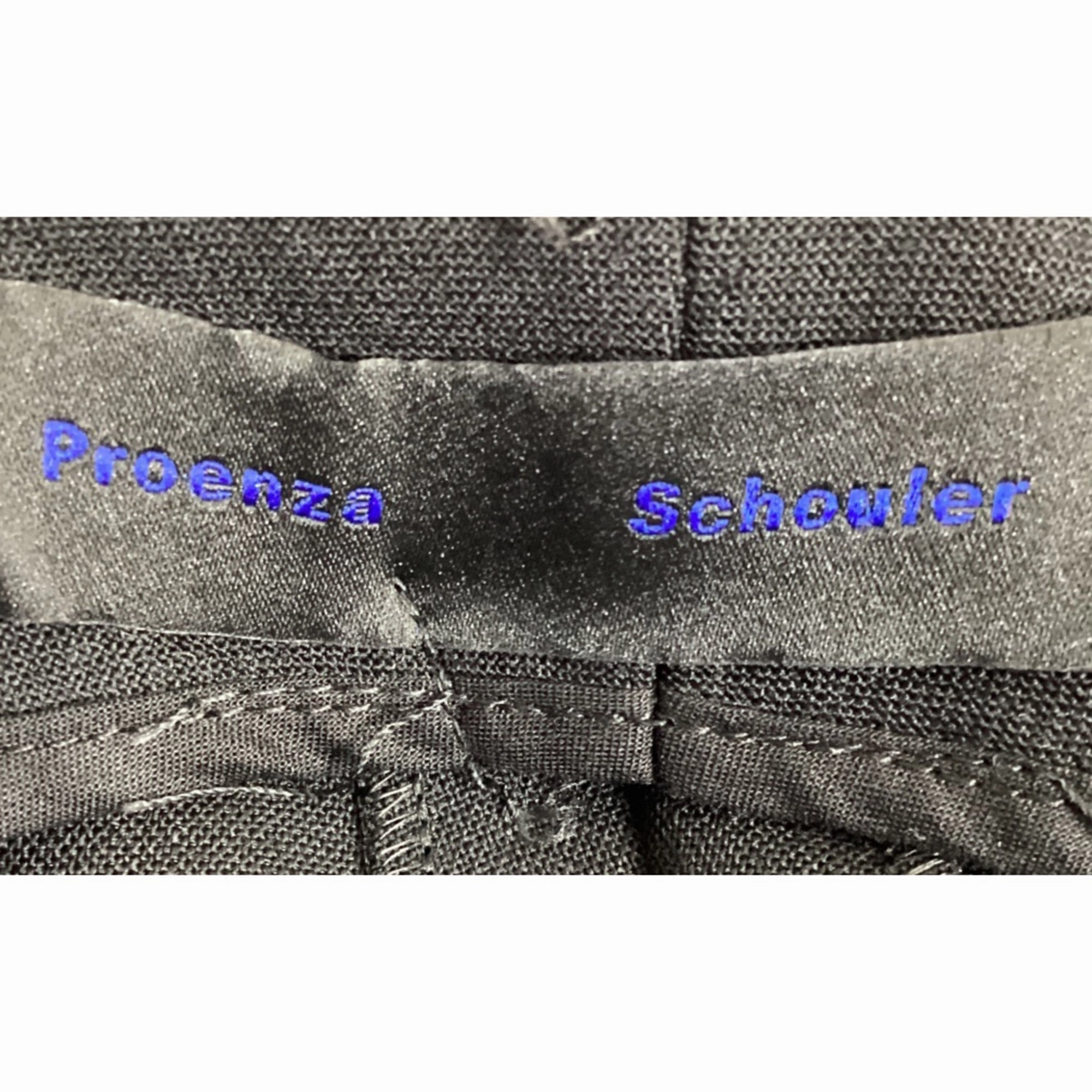 Proenza Schouler High-Rise Straight-Leg Trousers in Black Wool