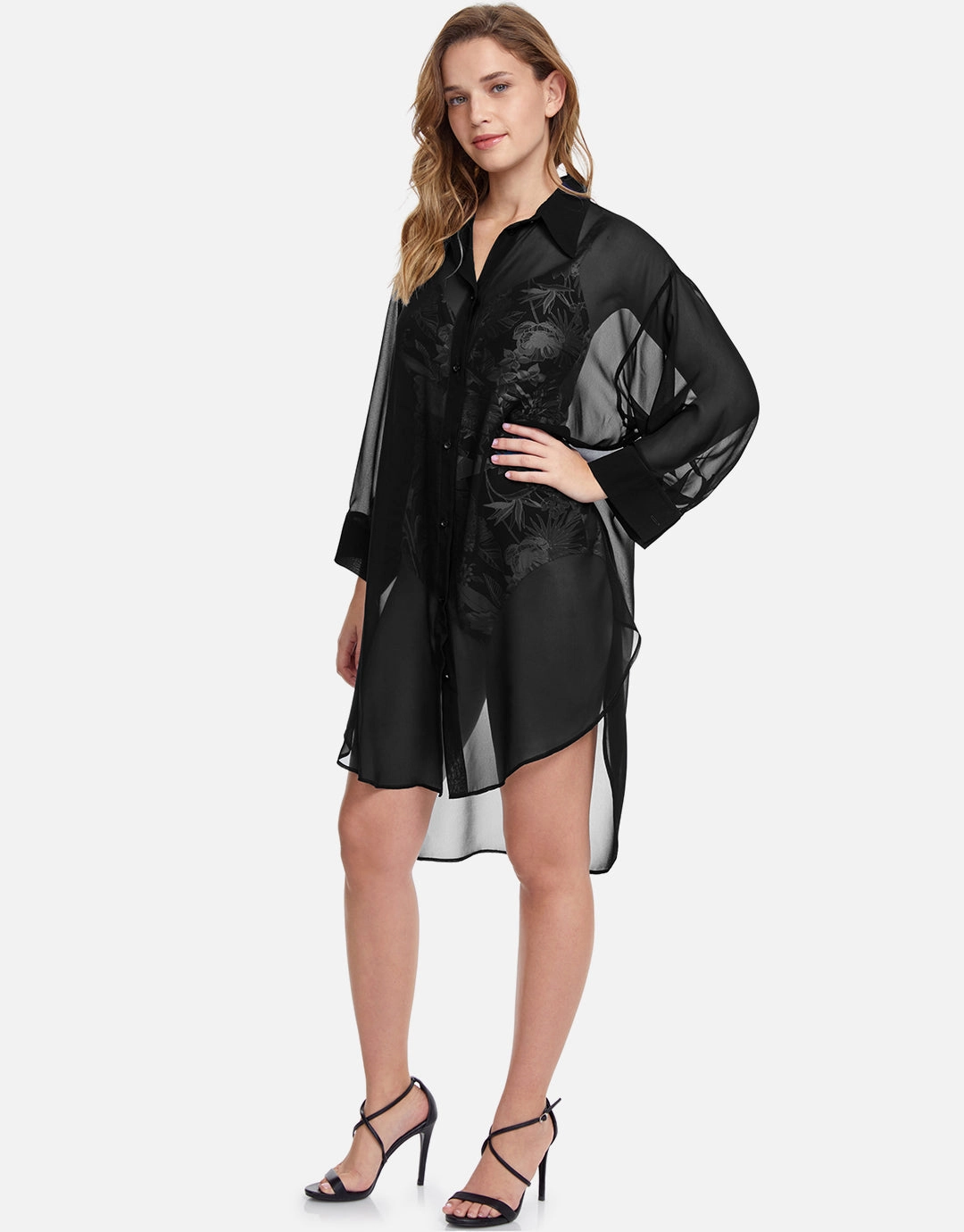 Profile Tutti Frutti Beach Shirt - Black Swim Womens - swimwear sale