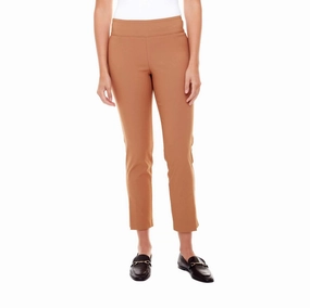Pull-On Petal Ankle Trouser Pant In Chipmunk womens leather pants outlet