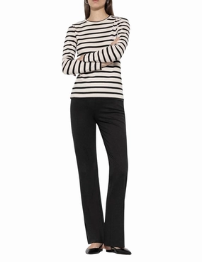 Punto-Milano Bootcut Pants In Black womens high-waisted pants online
