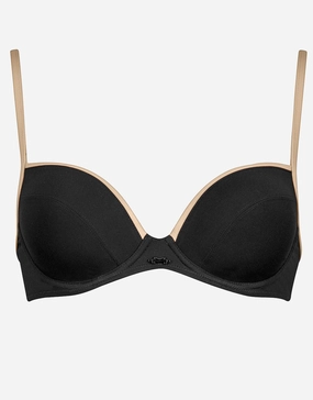 Pura Underwired Bikini Top - Black Camel Swim Womens - swimsuits outlet