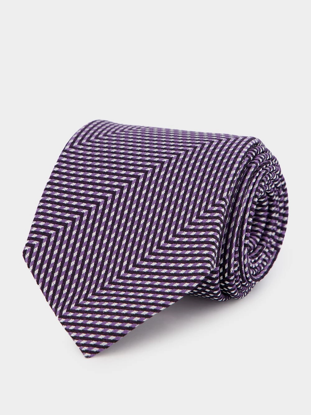 Purple Herringbone Silk Tie Suits Mens - men's suits outlet