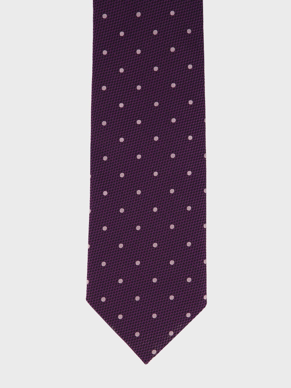 Purple Polka Dot Silk Tie