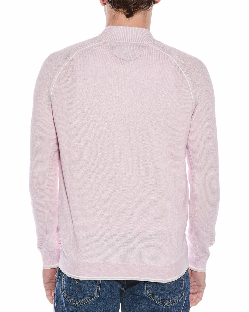 Raffi English Rib 1/4-Zip Mock Neck Sweater