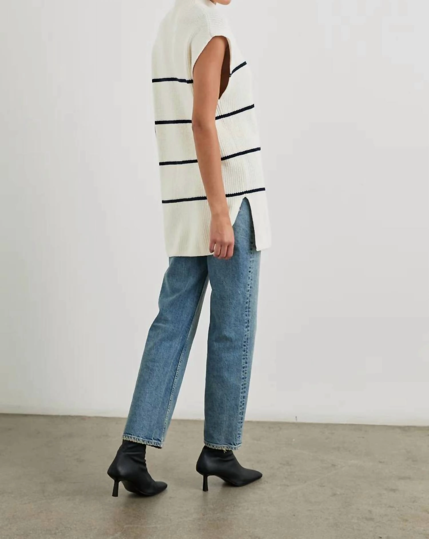 Rails Etta Top In Ivory Navy Stripe