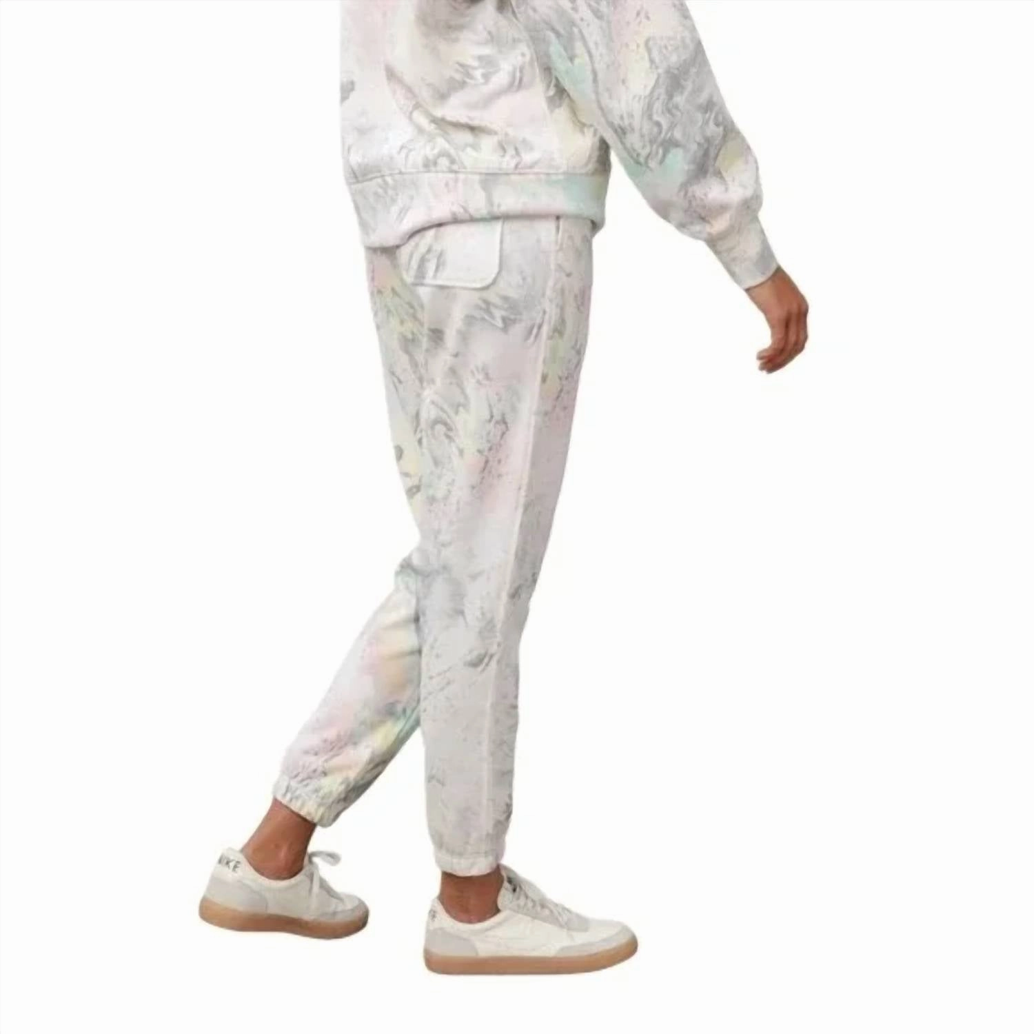 Rails Simo Joggers Sweatpants In Ivory Pastel Marble