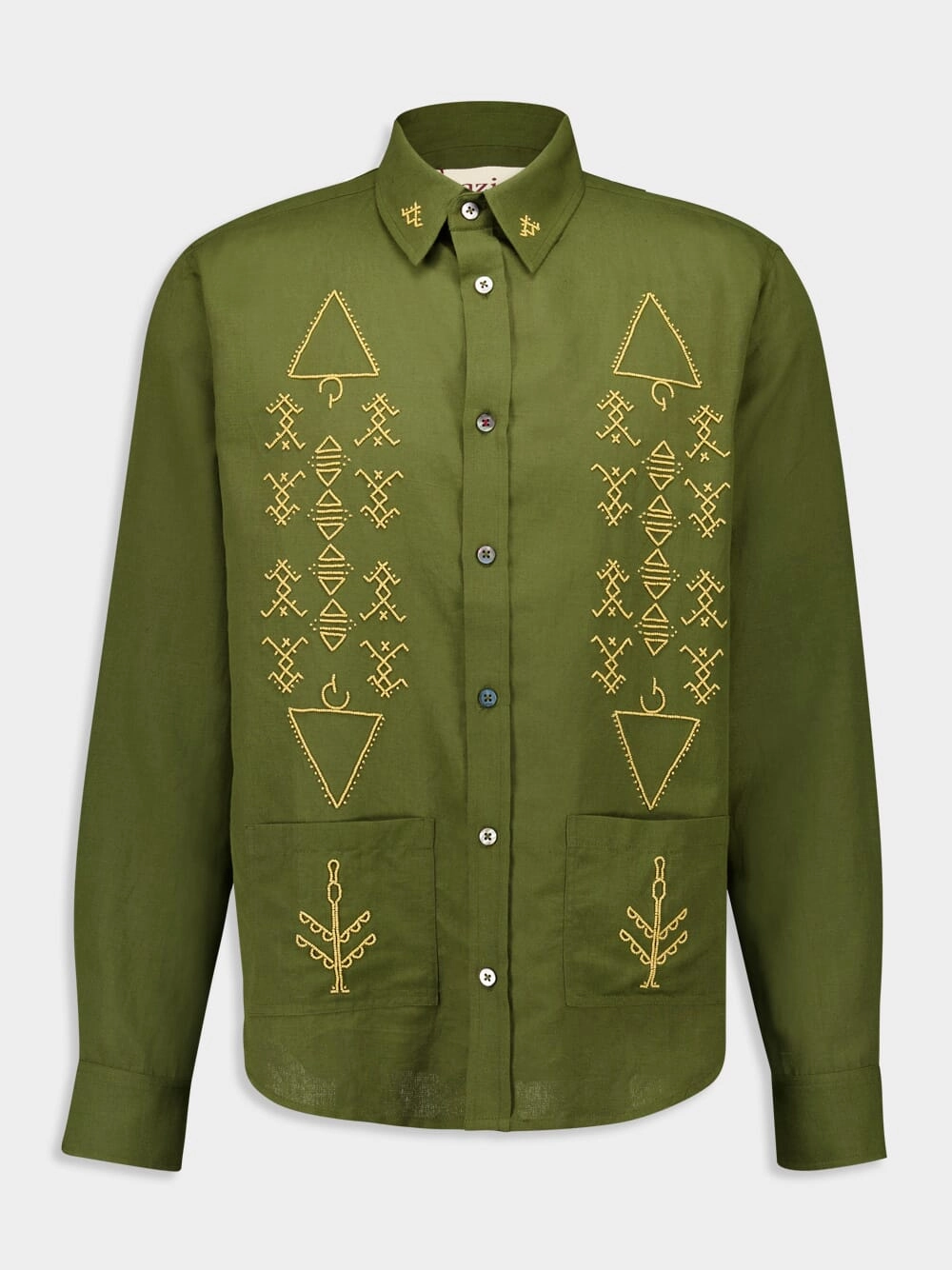 Ramzeya Embroidered Shirt Tops Mens - graphic tees sale