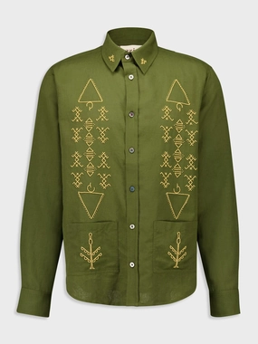 Ramzeya Embroidered Shirt Tops Mens - graphic tees sale
