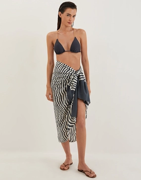 Ravine Printed Sarong - Stripe Swim Womens - bikinis clearance